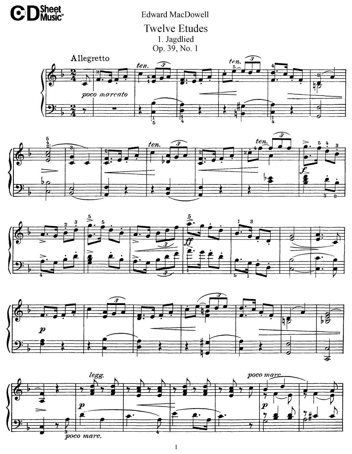 American Piano Music: Edward MacDowell by WBaxley Music Subito Music Corp & Stephens Pub. Co