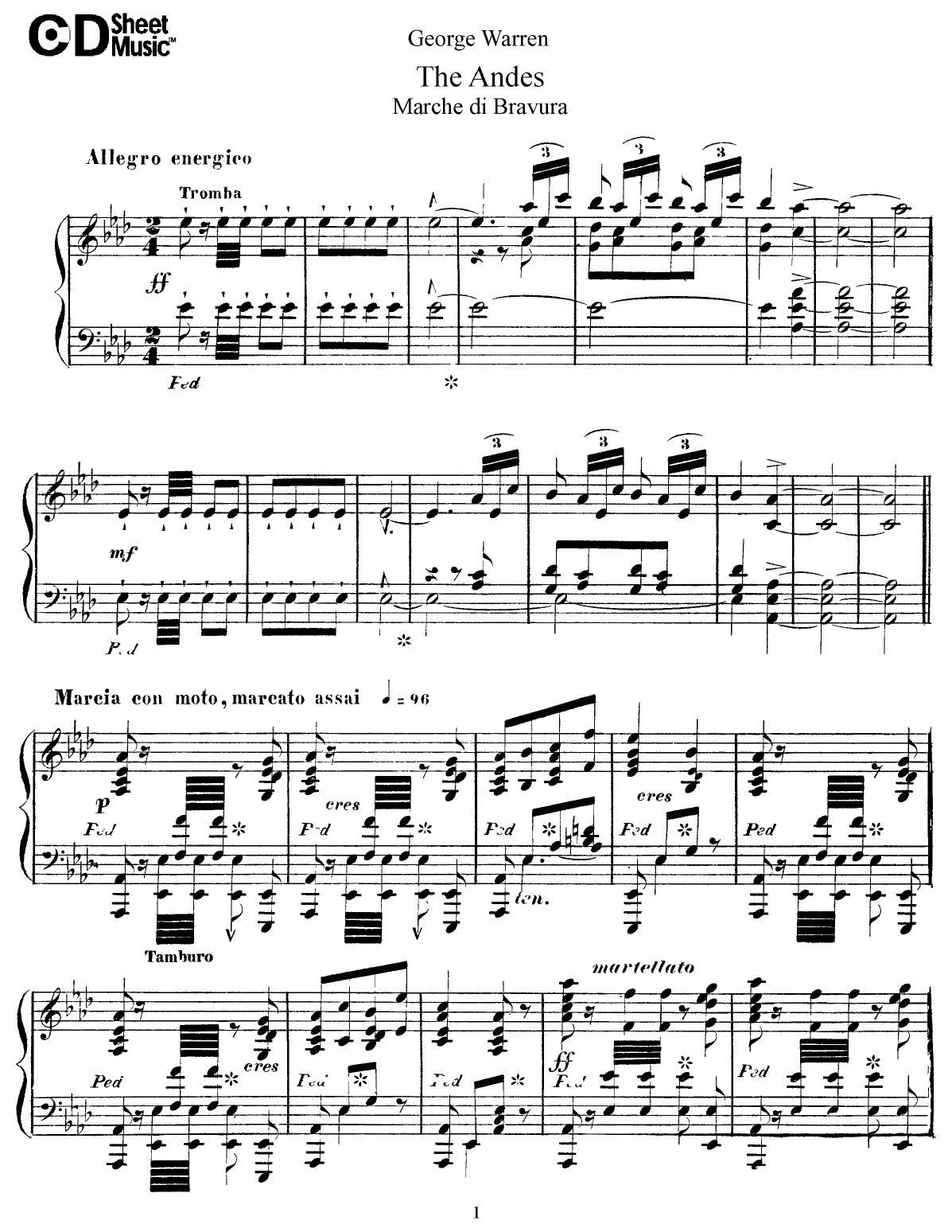 American Piano Music: George Warren by WBaxley Music Subito Music Corp & Stephens Pub. Co