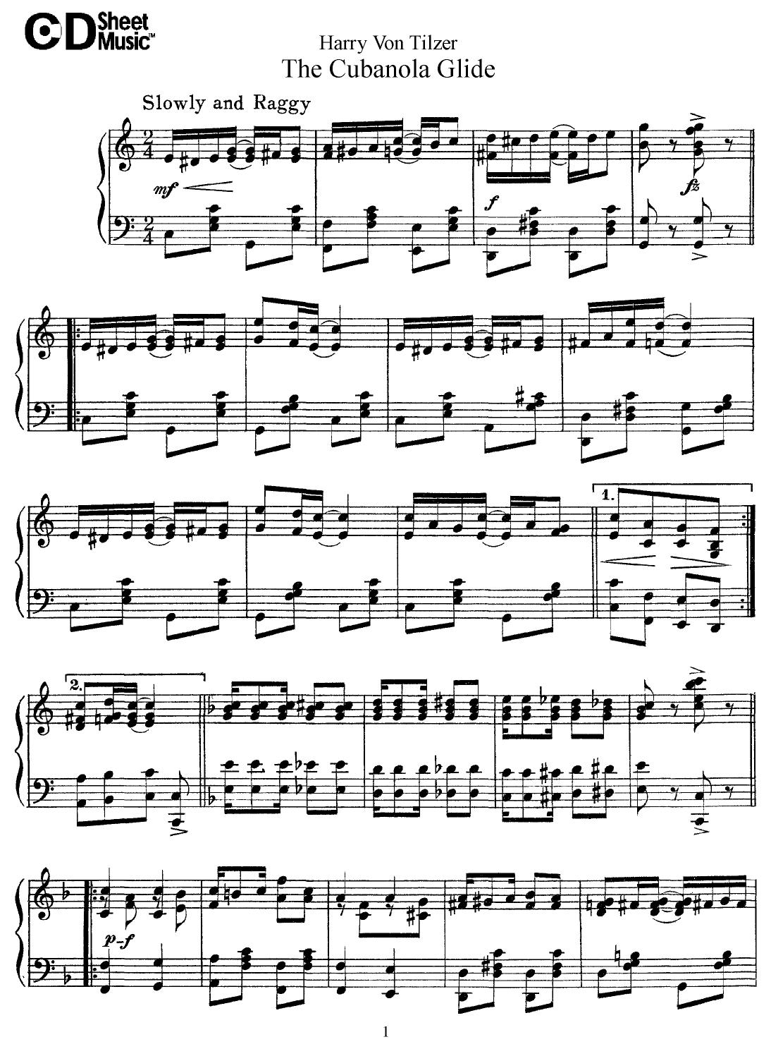 American Piano Music: Harry Von Tilzer by WBaxley Music Subito Music Corp & Stephens Pub. Co