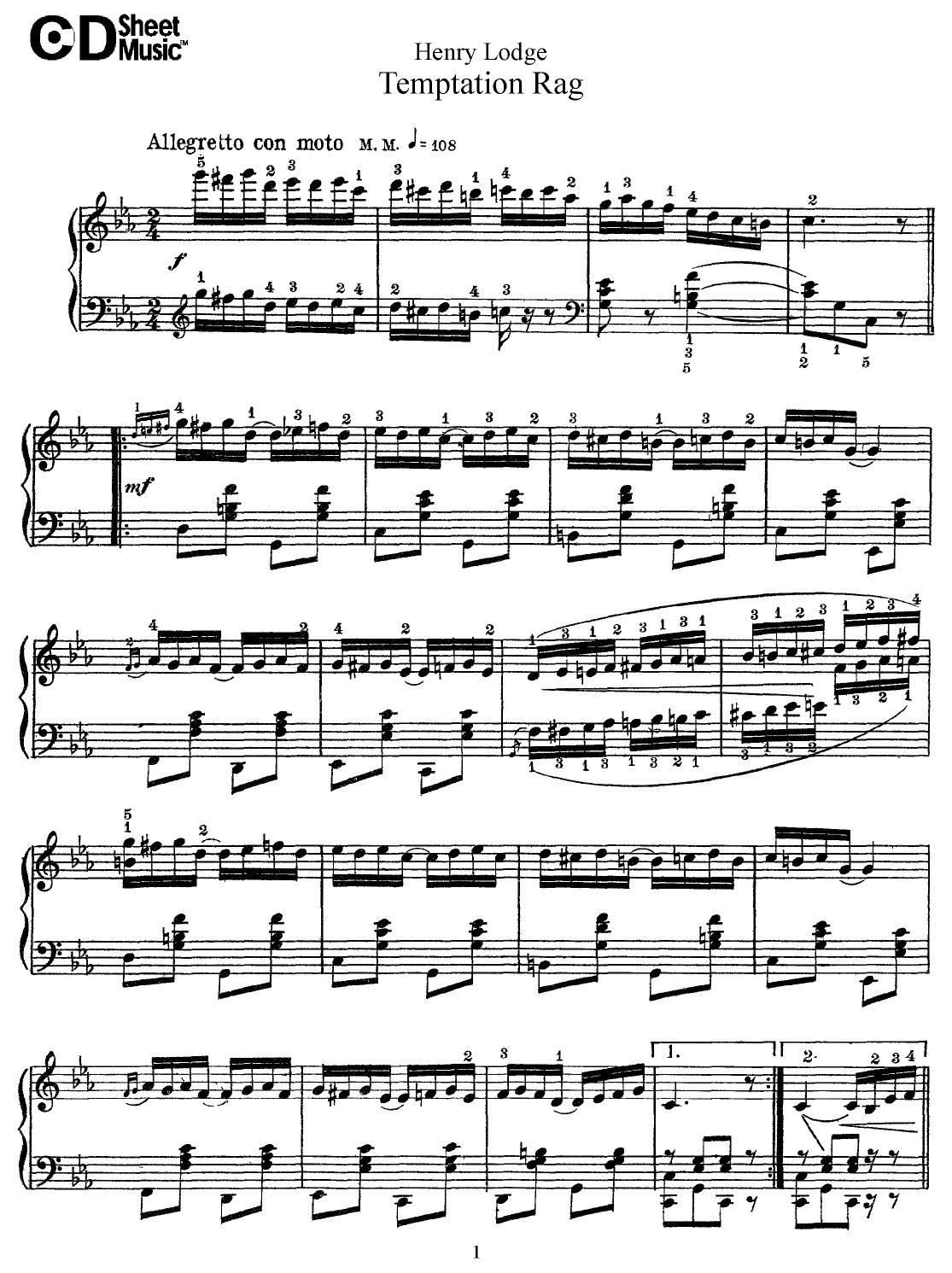 American Piano Music: Henry Lodge by WBaxley Music Subito Music Corp & Stephens Pub. Co