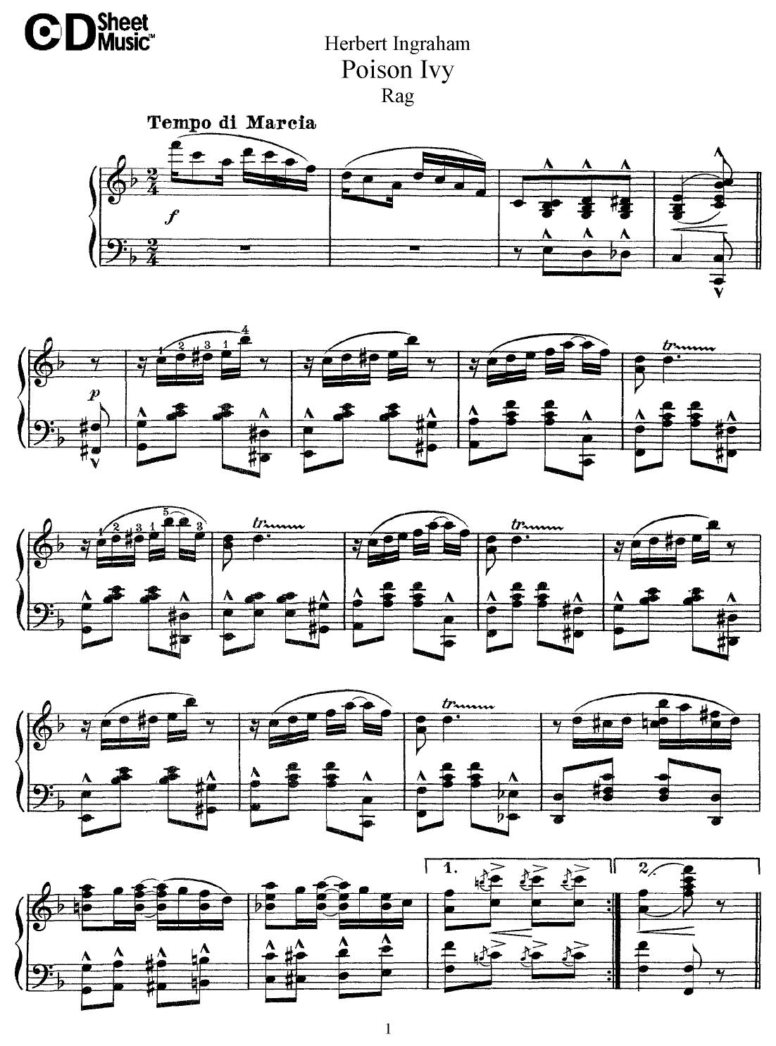 American Piano Music: Herbert Ingraham by WBaxley Music Subito Music Corp & Stephens Pub. Co