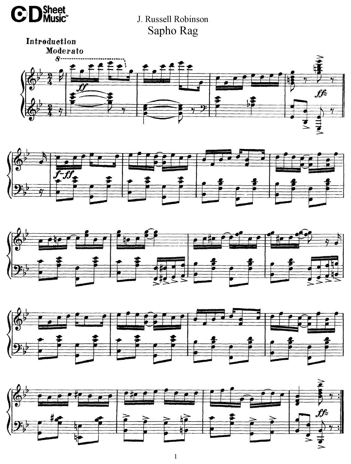 American Piano Music: J. Russell Robinson by WBaxley Music Subito Music Corp & Stephens Pub. Co