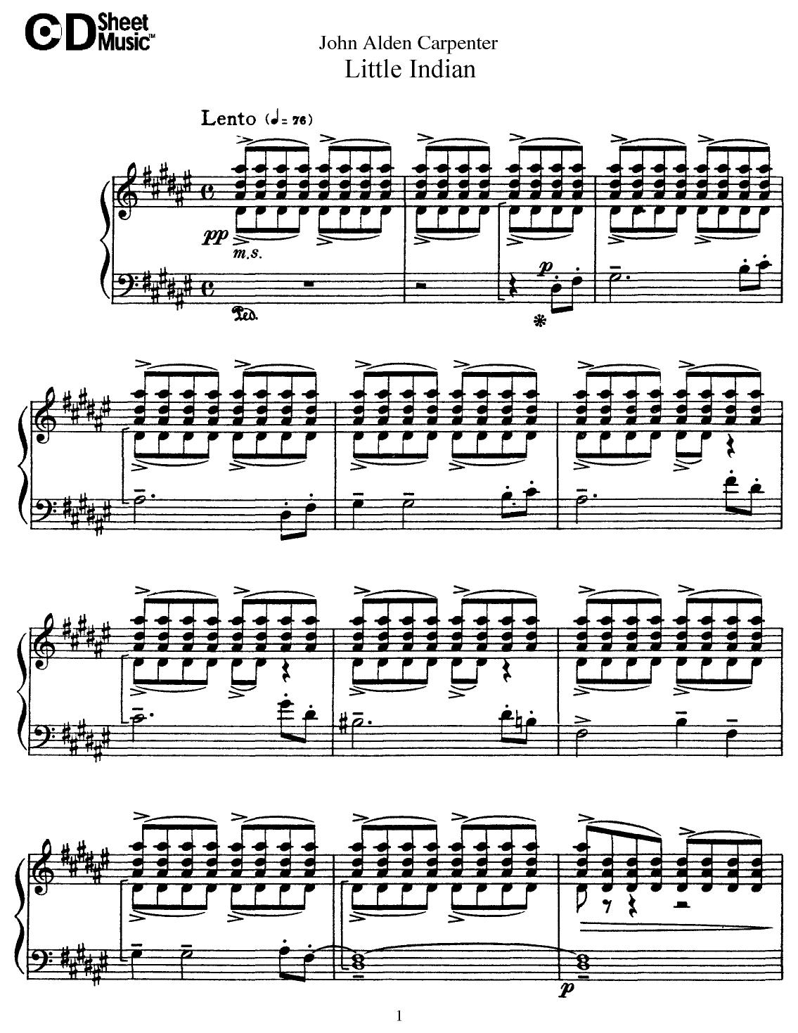 American Piano Music: John Alden Carpenter by WBaxley Music Subito Music Corp & Stephens Pub. Co