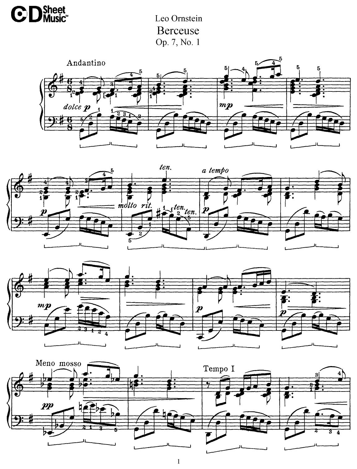 American Piano Music: Leo Ornstein by WBaxley Music Subito Music Corp & Stephens Pub. Co