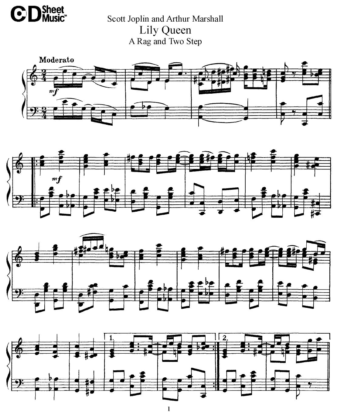 American Piano Music: Scott Joplin and Arthur Marshall by WBaxley Music Subito Music Corp & Stephens Pub. Co