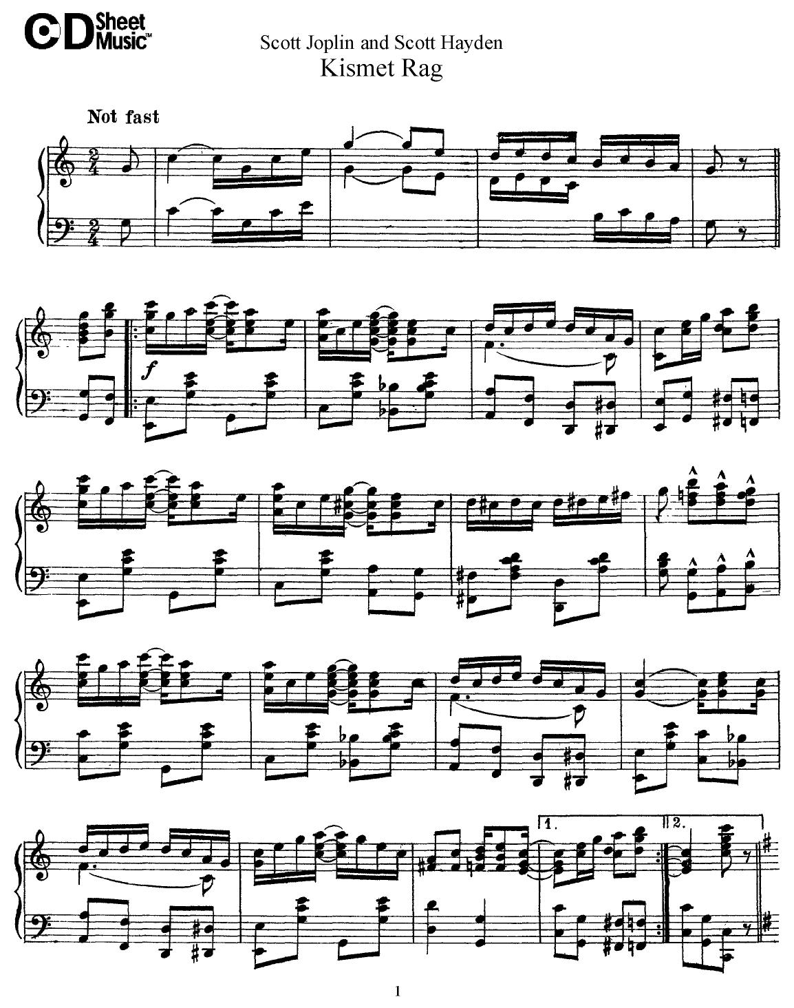 American Piano Music: Scott Joplin and Scott Hayden by WBaxley Music Subito Music Corp & Stephens Pub. Co