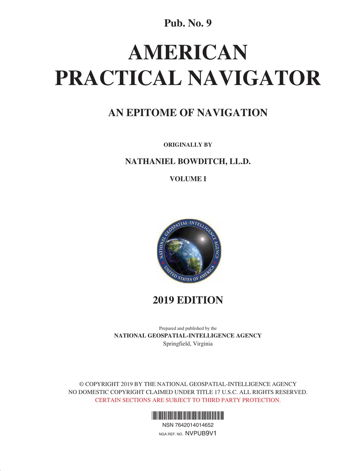 American Practical Navigator - Volume I (2019 Edition) by National Geospatial-Intelligence Agency