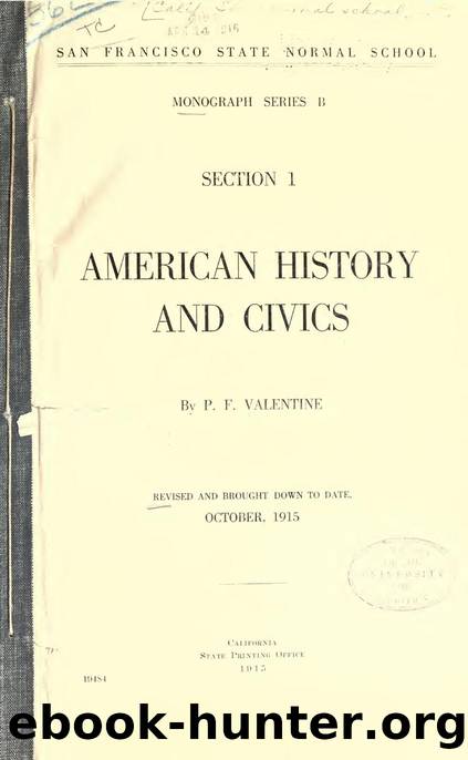 American history and civics by Valentine P. F. (Percy Friars) b. 1884