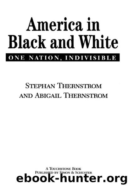 American in Black and White by Stephan Thernstrom & Abigail Thernstrom