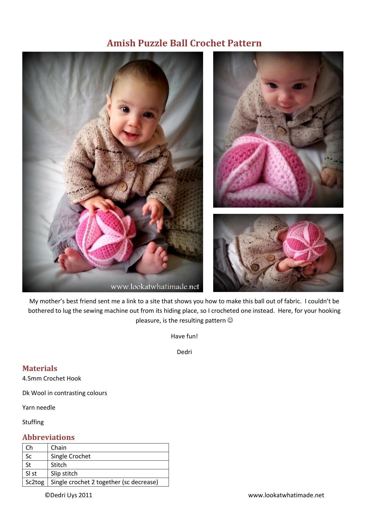 Amish Puzzle Ball Crochet Pattern by christiaan