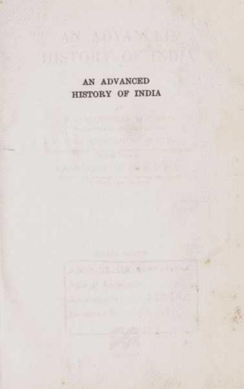 An Advanced History of India by R.C. Majumdar H.C. Raychaudhuri and Kalikinkar Datta