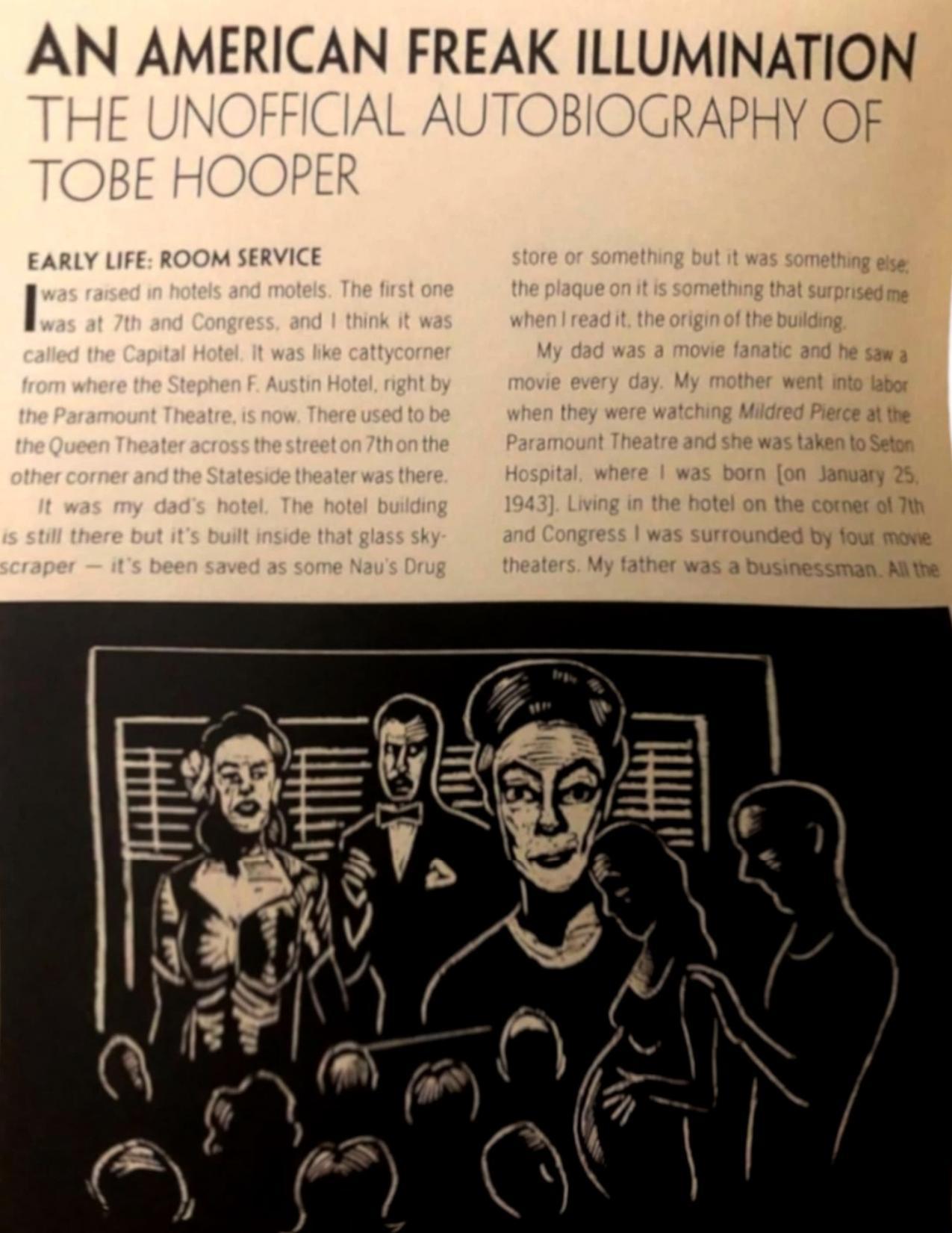 An American Freak Illumination: The Unofficial Autobiography of Tobe Hooper by Tobe Hooper Louis Black