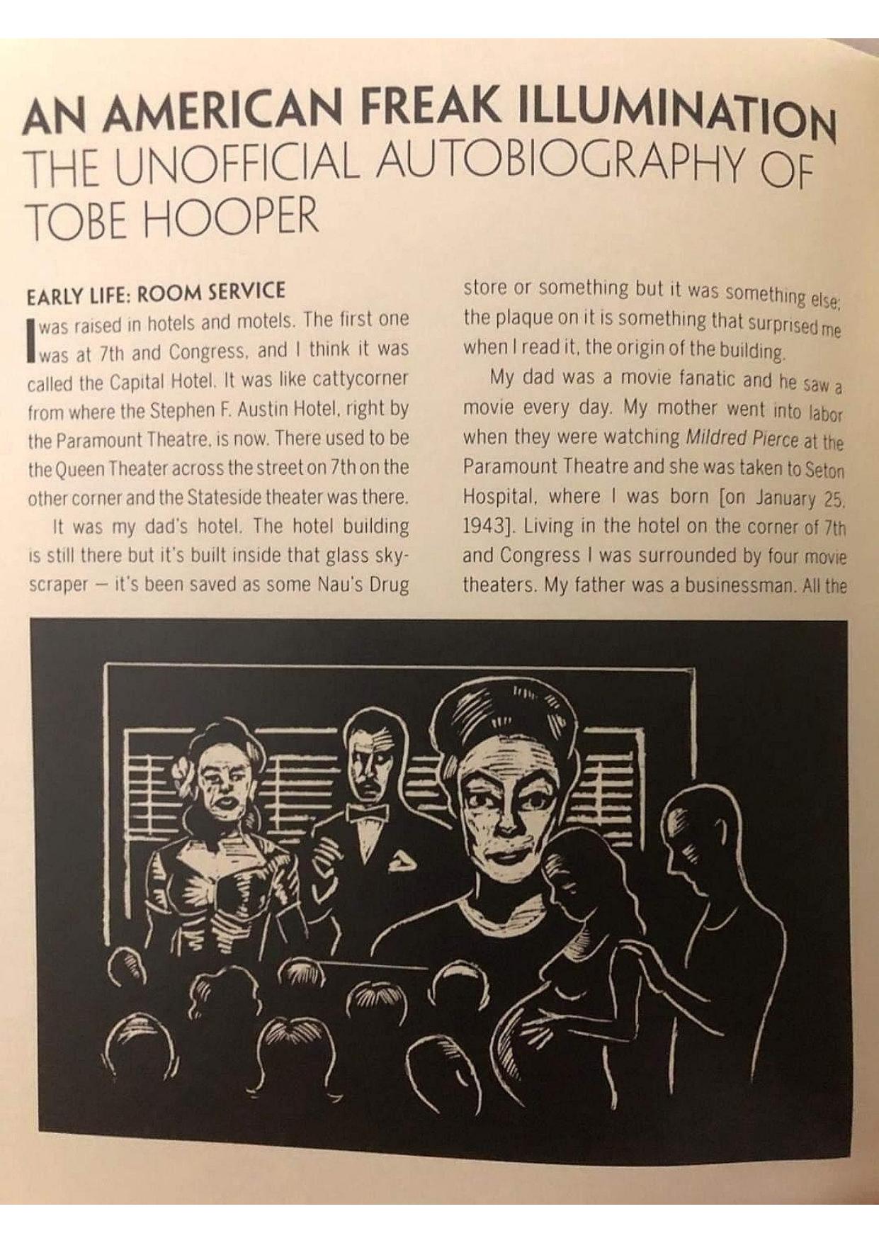 An American Freak Illumination: The Unofficial Autobiography of Tobe Hooper by Tobe Hooper and Louis Black
