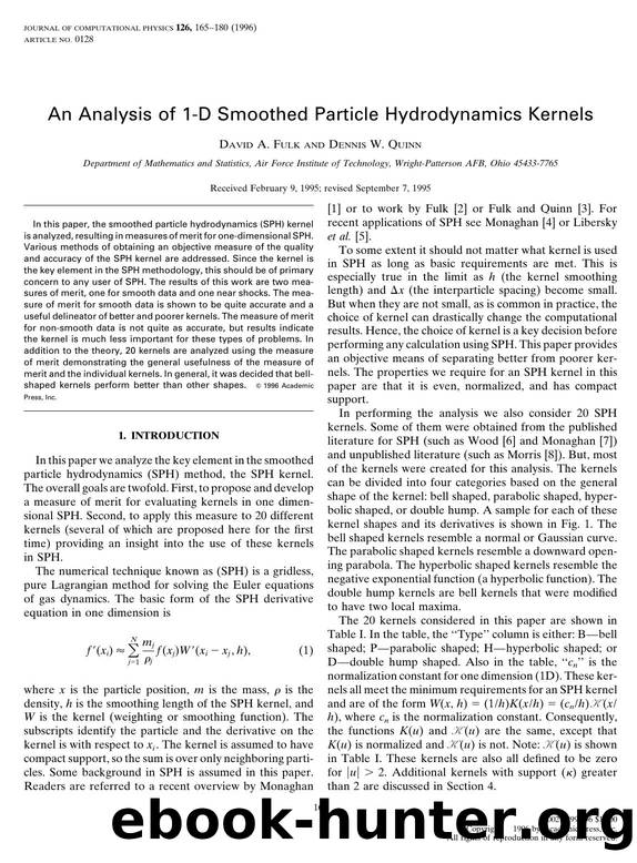 An Analysis of 1-D Smoothed Particle Hydrodynamics Kernels by Fulk D. A. et al