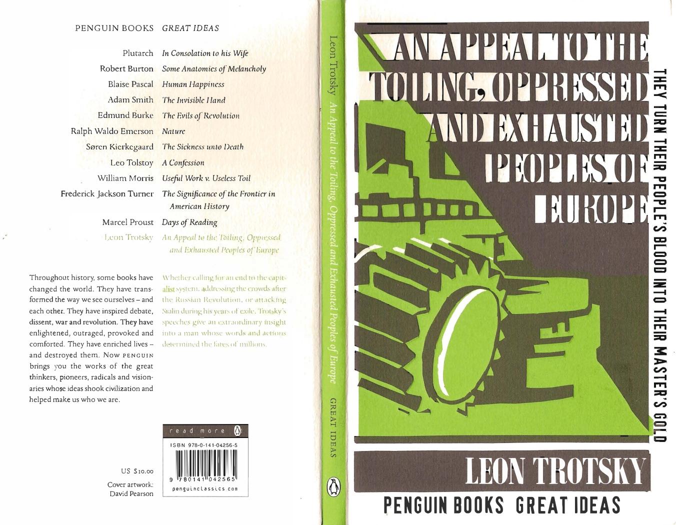 An Appeal to the Toiling, Oppressed and Exhausted Peoples of Europe (Penguin Great Ideas) by Leon Trotsky
