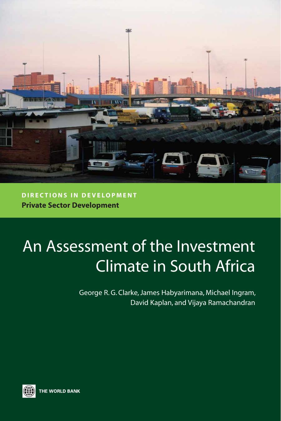 An Assessment of the Investment Climate in South Africa (Directions in Development) by George Clarke; David E. Kaplan; Vijaya Ramachandran