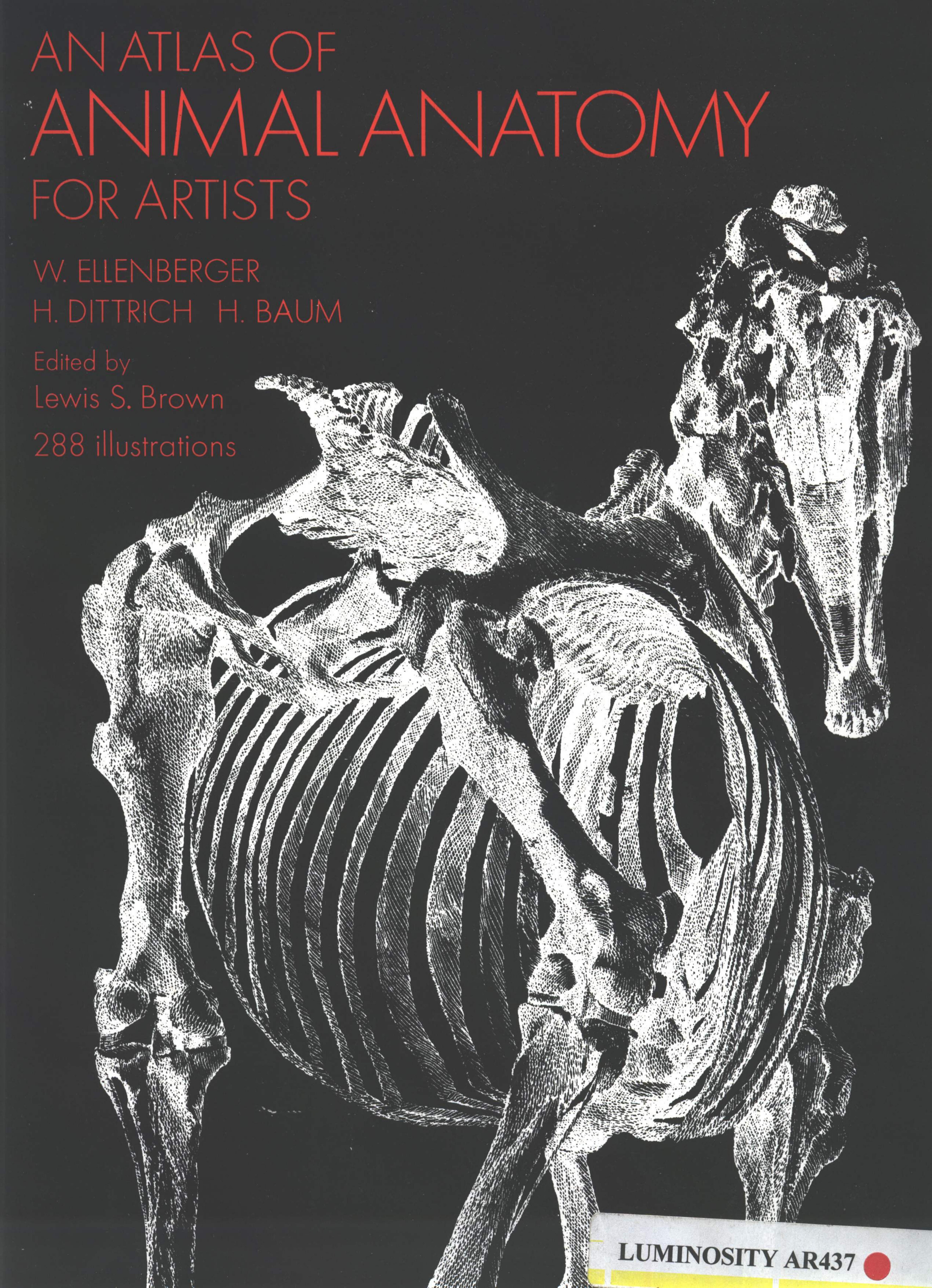 An Atlas of Animal Anatomy for Artists by W. Ellenberger H. BAUM H. DITTRICH LEWIS S. BROWN