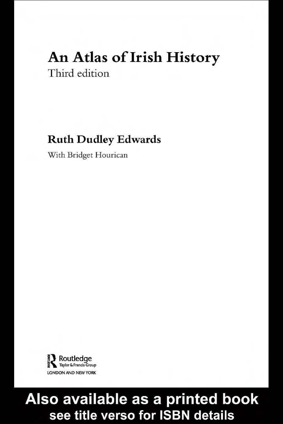 An Atlas of Irish History by Ruth Dudley Edwards