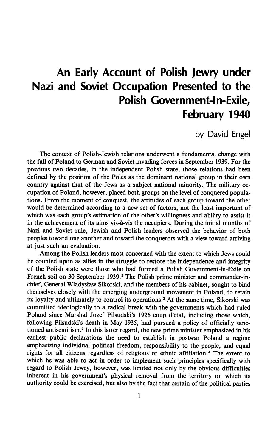 An Early Account of Polish Jewry under Nazi and Soviet Occupation by Unknown