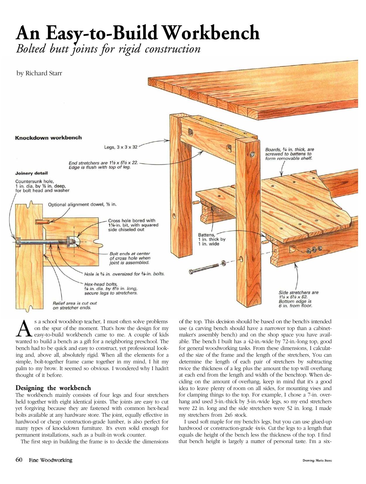 An Easy-to-Build Workbench by Richard Starr