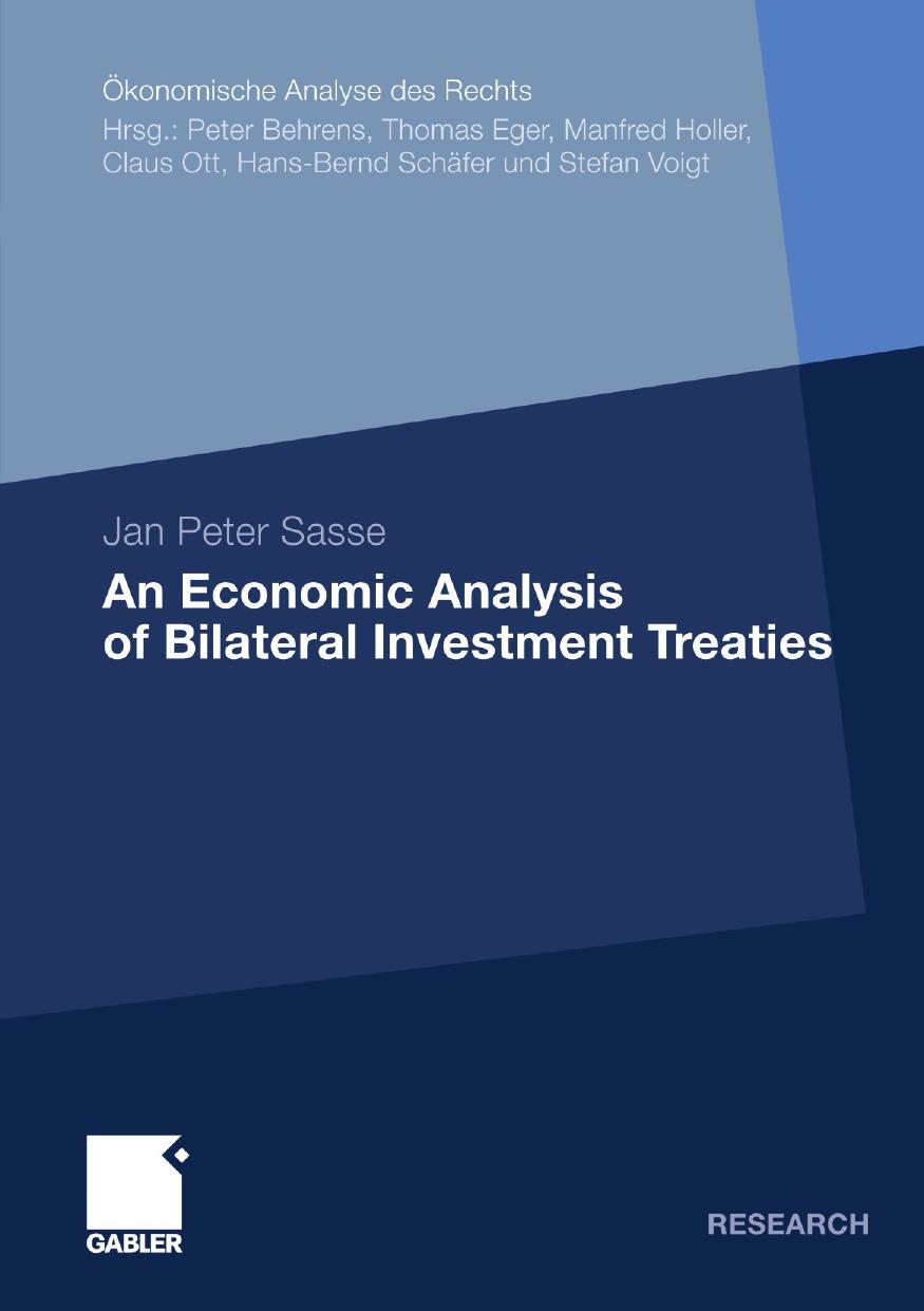 An Economic Analysis of Bilateral Investment Treaties by Jan Peter Sasse (auth.)