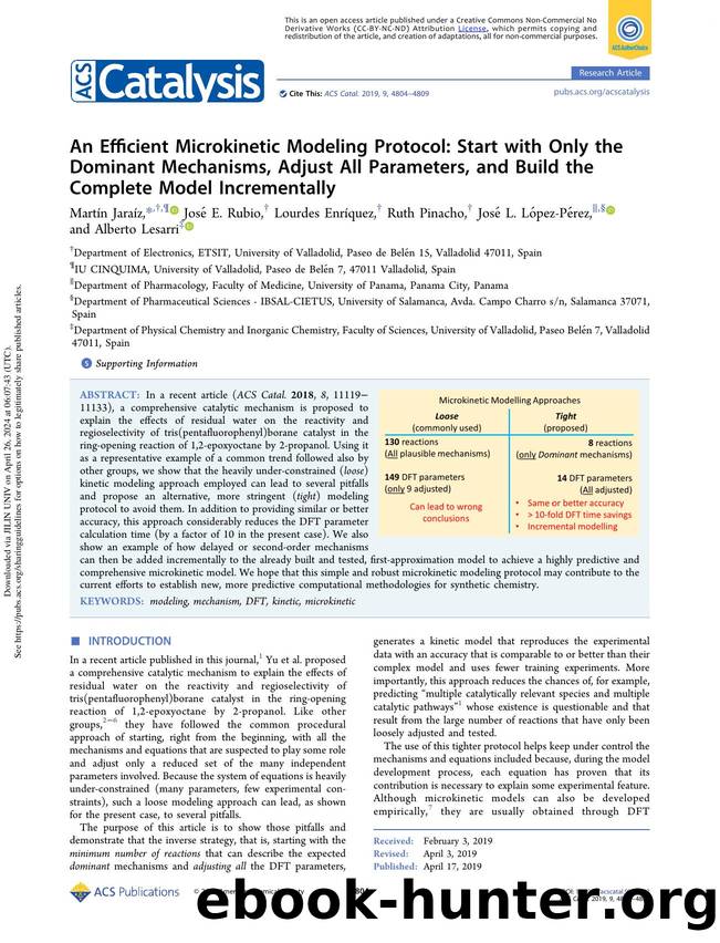 An Efficient Microkinetic Modeling Protocol: Start with Only the Dominant Mechanisms, Adjust All Parameters, and Build the Complete Model Incrementally by unknow