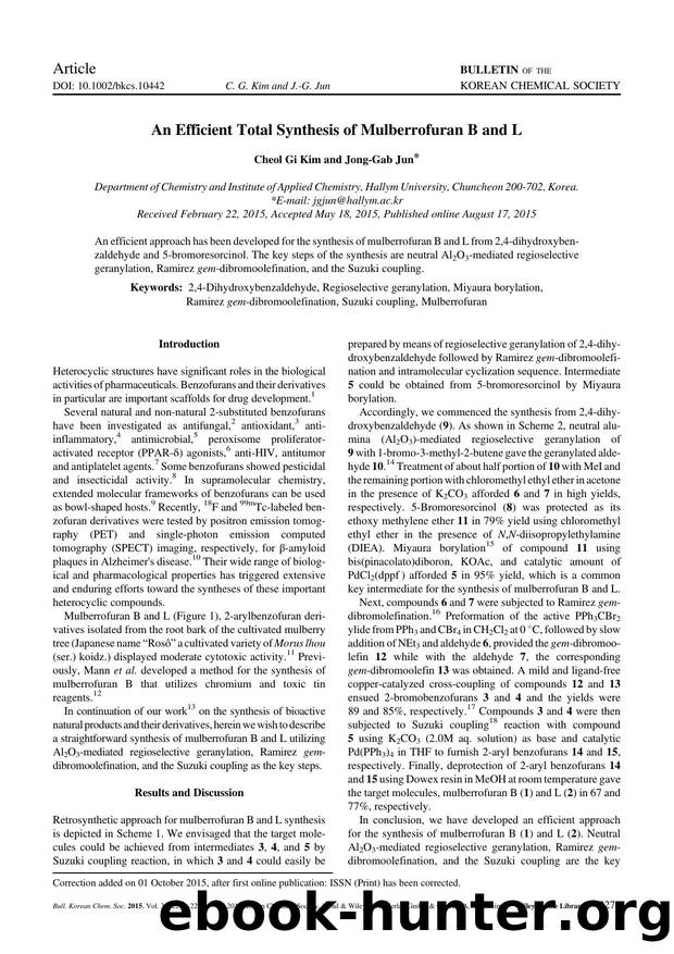 An Efficient Total Synthesis of Mulberrofuran B and L by Unknown