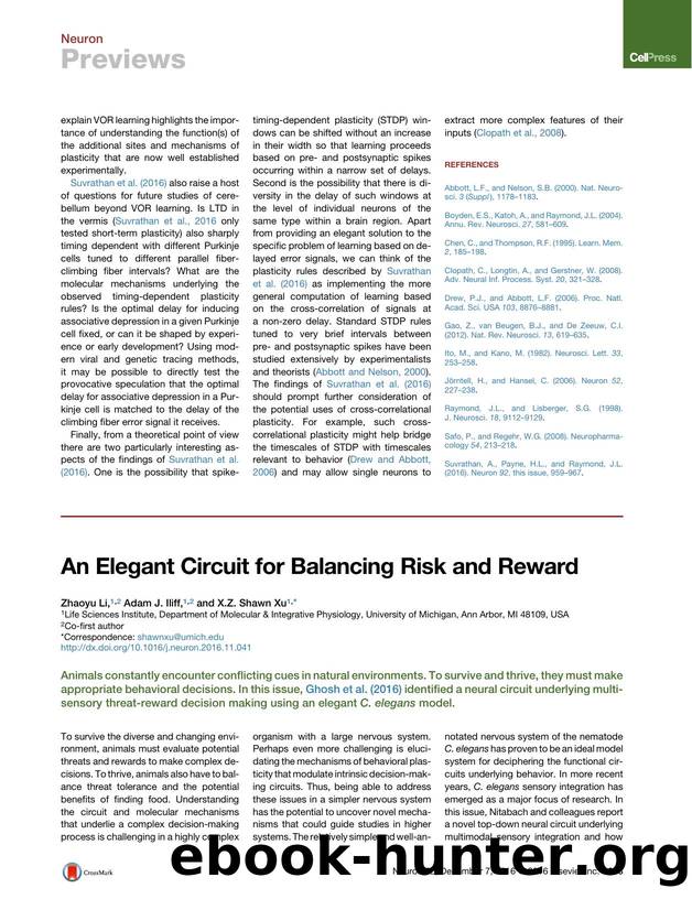 An Elegant Circuit for Balancing Risk and Reward by Zhaoyu Li & Adam J. Iliff & X.Z. Shawn Xu