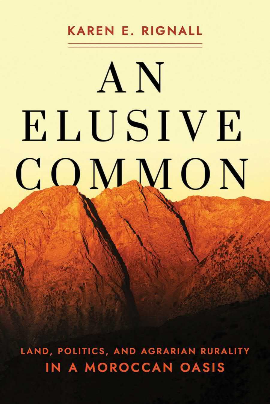 An Elusive Common: Land, Politics, and Agrarian Rurality in a Moroccan Oasis by Karen E. Rignall