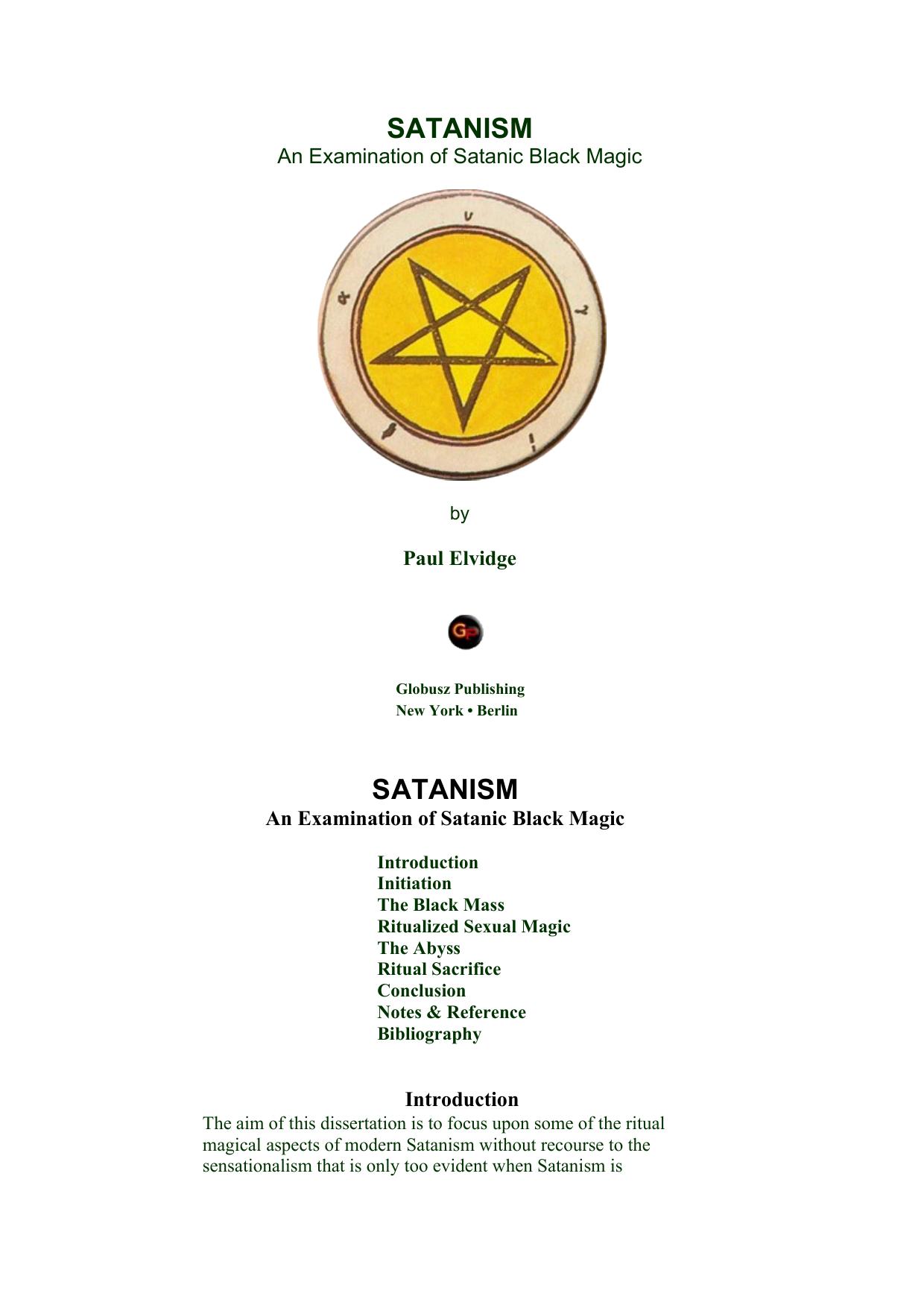 An Examination of Satanic Black Magic by Unknown