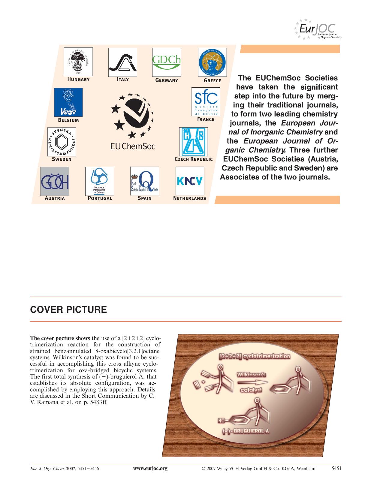 An Expeditious Assembly of 3,4-Benzannulated 8-Oxabicyclo[3.2.1]octane Systems by [2+2+2] Alkyne Cyclotrimerisation: Total Synthesis of (-)-Bruguierol A (Eur. J. Org. Chem. 332007) by Unknown