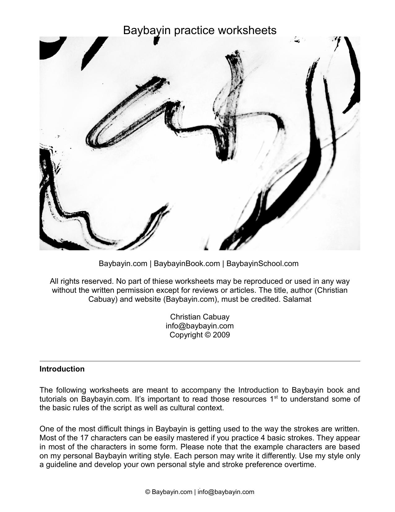 An Introduction to Baybayin by Christian Cabuay