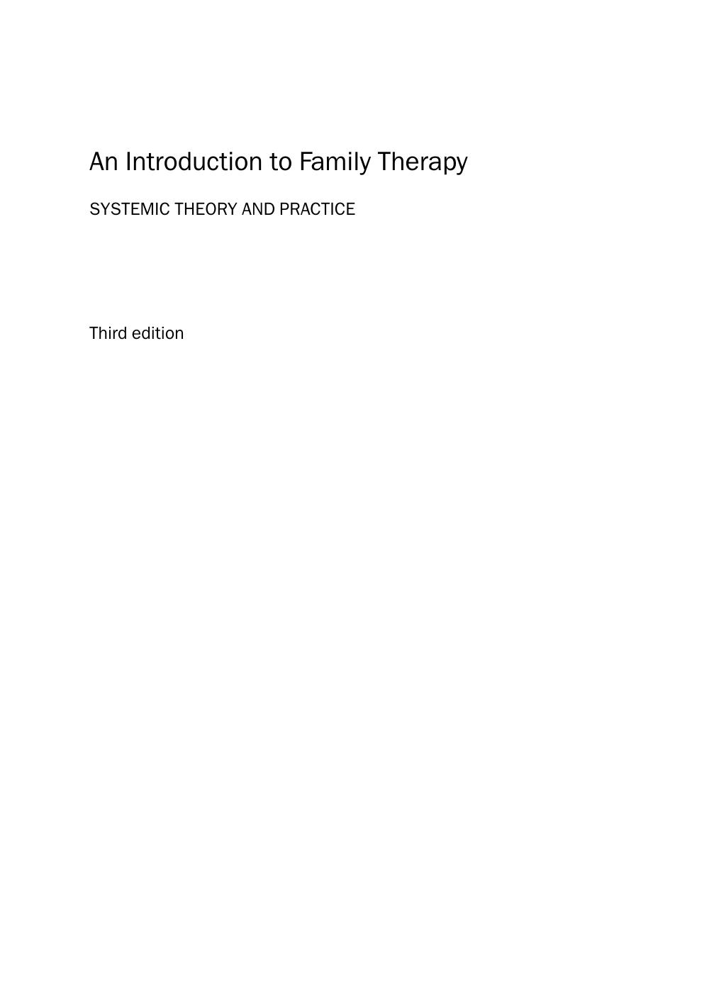 An Introduction to Family Therapy by Rudi Dallos