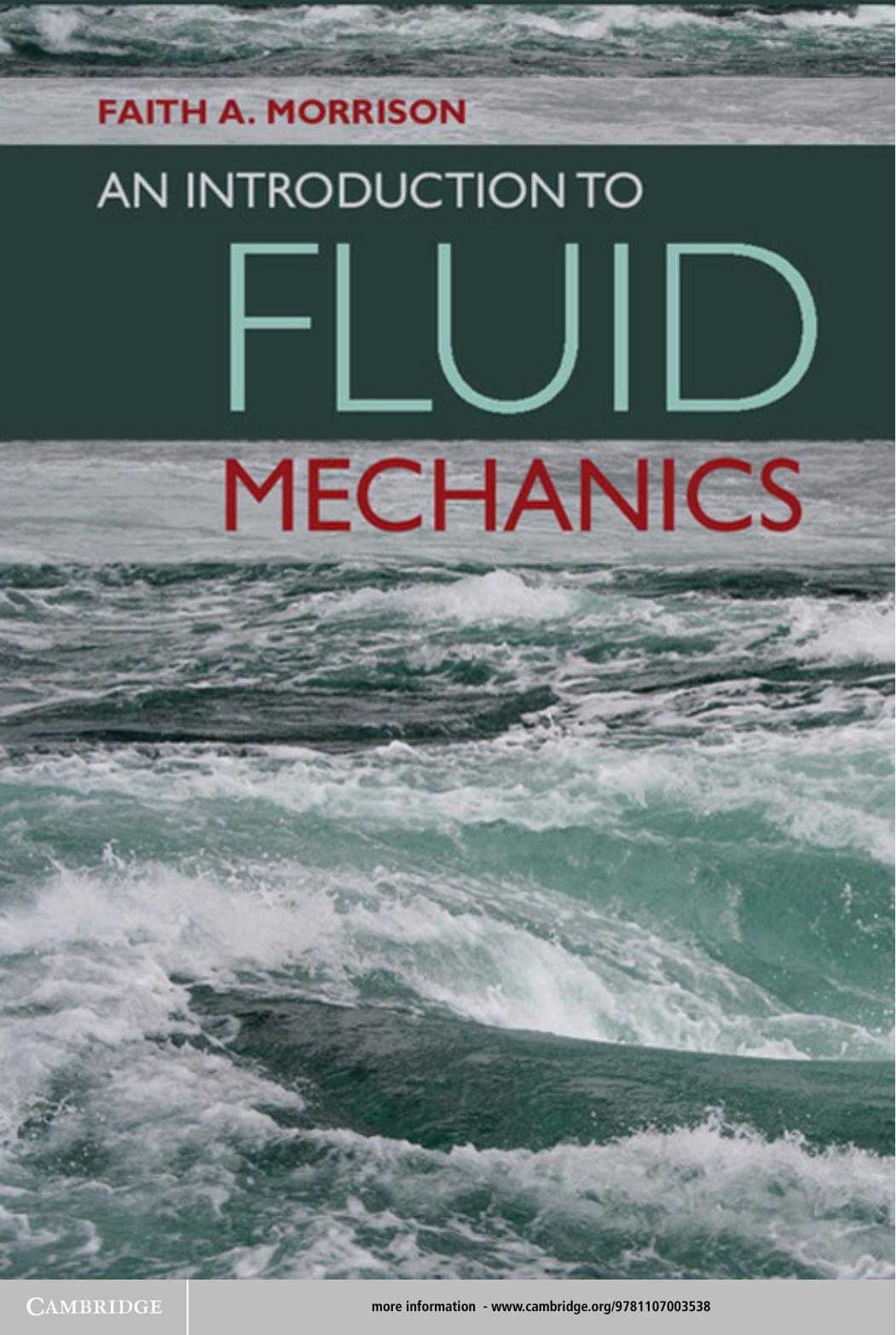An Introduction to Fluid Mechanics by Morrison Faith