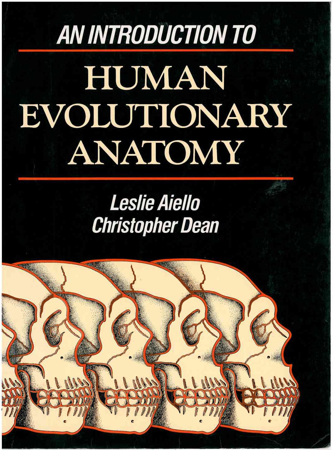 An Introduction to Human Evolutionary Anatomy by Leslie Aiello Christopher Dean