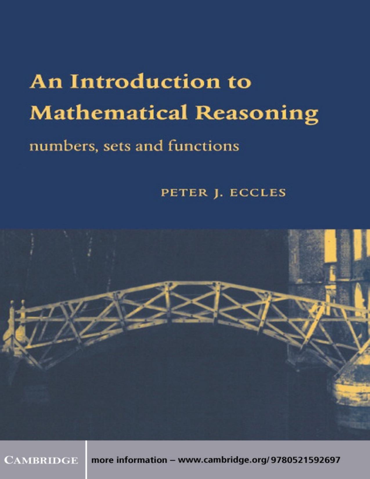 An Introduction to Mathematical Reasoning by Peter J. Eccles