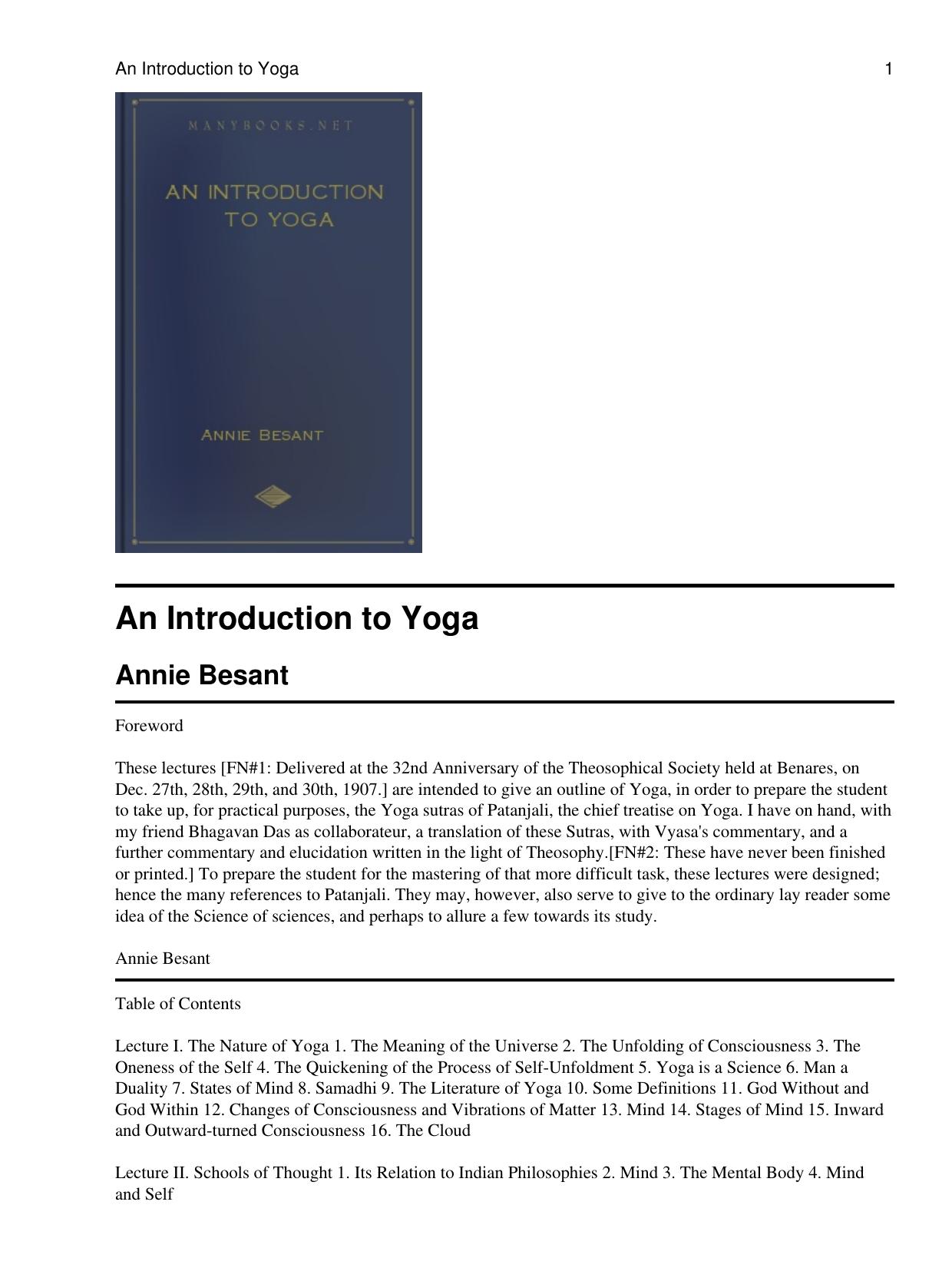 An Introduction to Yoga by Introduction to Yoga (2008 Arc Manor LLC)