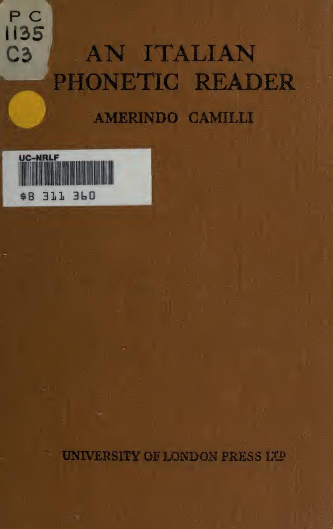 An Italian Phonetic Reader by Amerindo Camilli