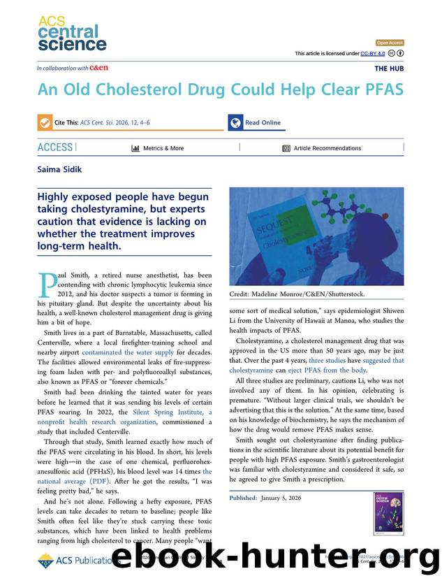 An Old Cholesterol Drug Could Help Clear PFAS by Saima Sidik