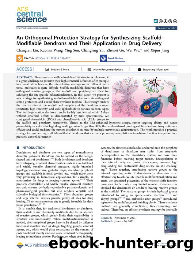 An Orthogonal Protection Strategy for Synthesizing Scaffold-Modifiable Dendrons and Their Application in Drug Delivery by unknow