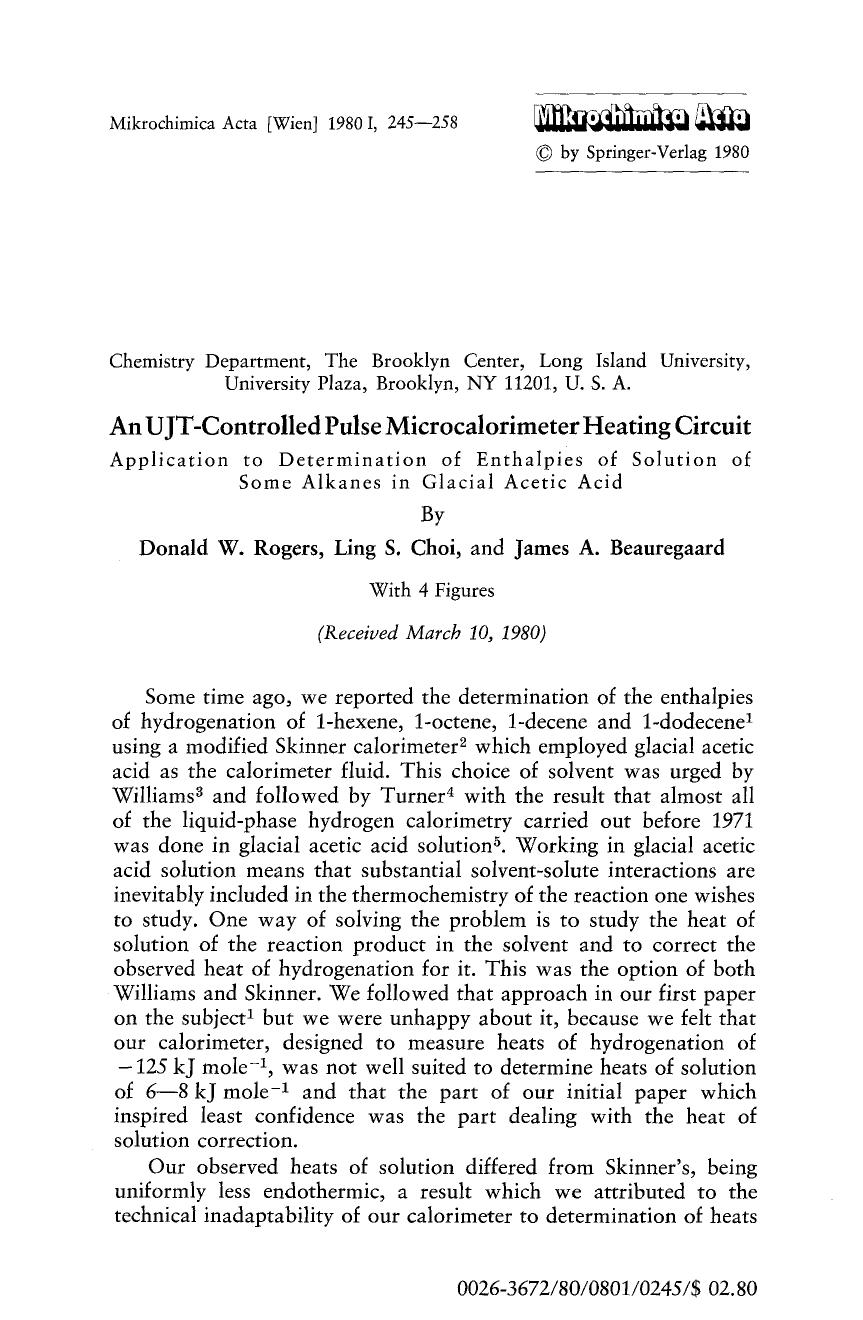 An UJT-controlled pulse microcalorimeter heating circuit by Unknown
