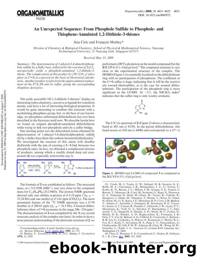 An Unexpected Sequence: From Phosphole Sulfide to Phosphole- and Thiophene-Annulated 1,2-Dithiole-3-thiones by Ana Ciric & François Mathey*