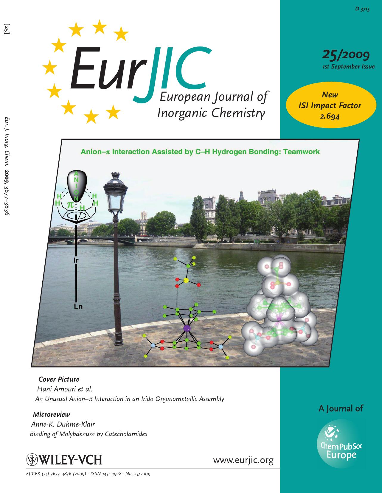An Unusual Anion-[pi] Interaction in an ;rido Organometallic Assembly: Synthesis, First Crystal Structure, and Computational Study (Eur. J. Inorg. Chem. 252009) by Unknown