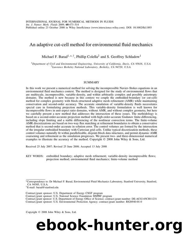 An adaptive cut-cell method for environmental fluid mechanics by Unknown