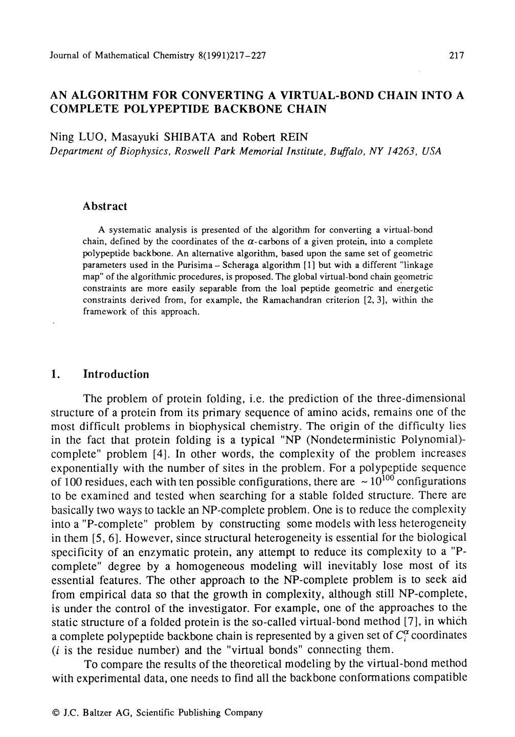 An algorithm for converting a virtual-bond chain into a complete polypeptide backbone chain by Unknown
