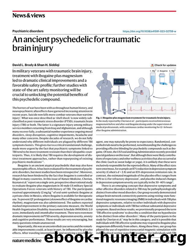 An ancient psychedelic for traumatic brain injury by David L. Brody & Shan H. Siddiqi