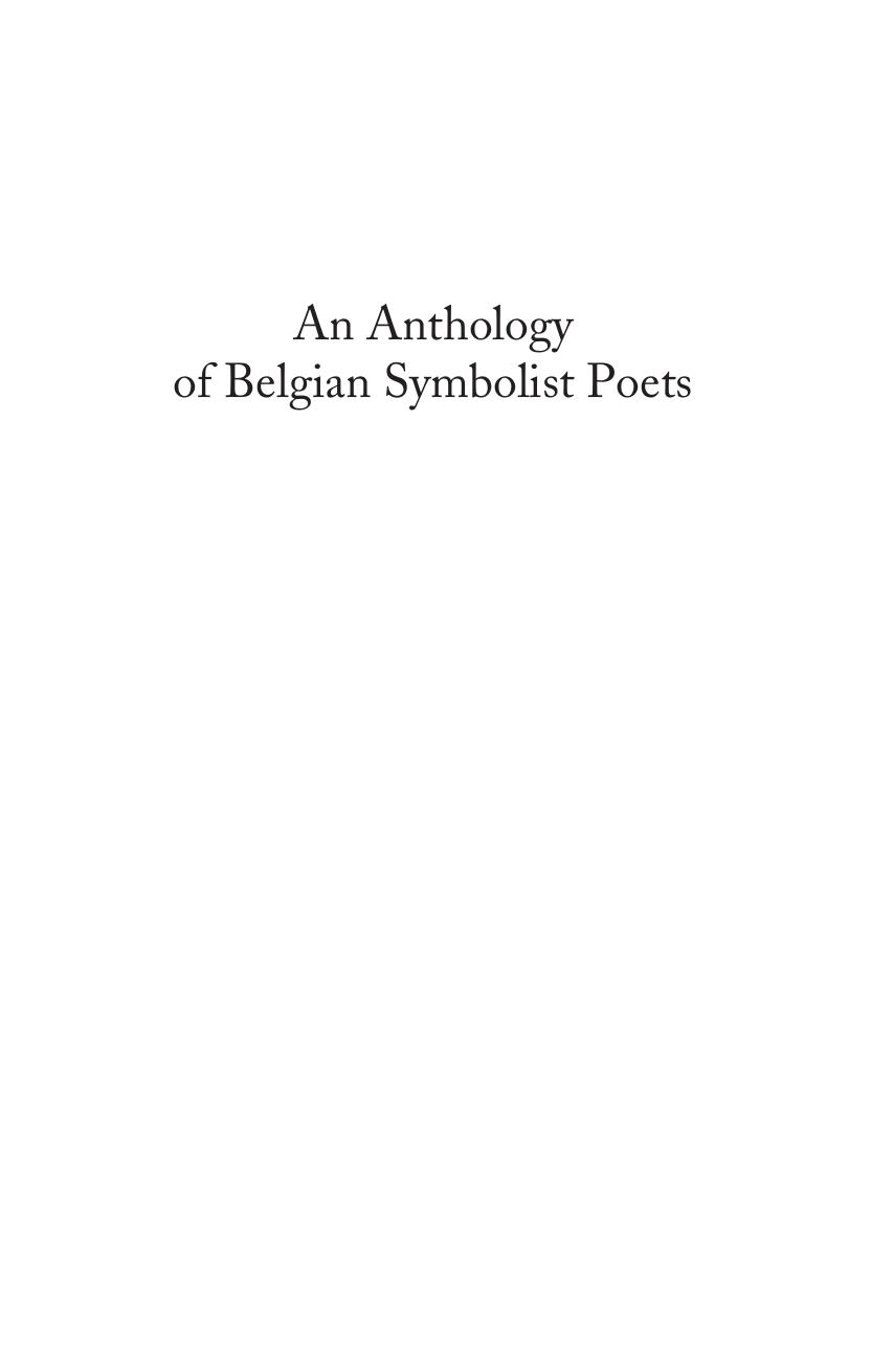 An anthology of Belgian symbolist poets by Donald Flanell Friedman Donald Flanell Friedman