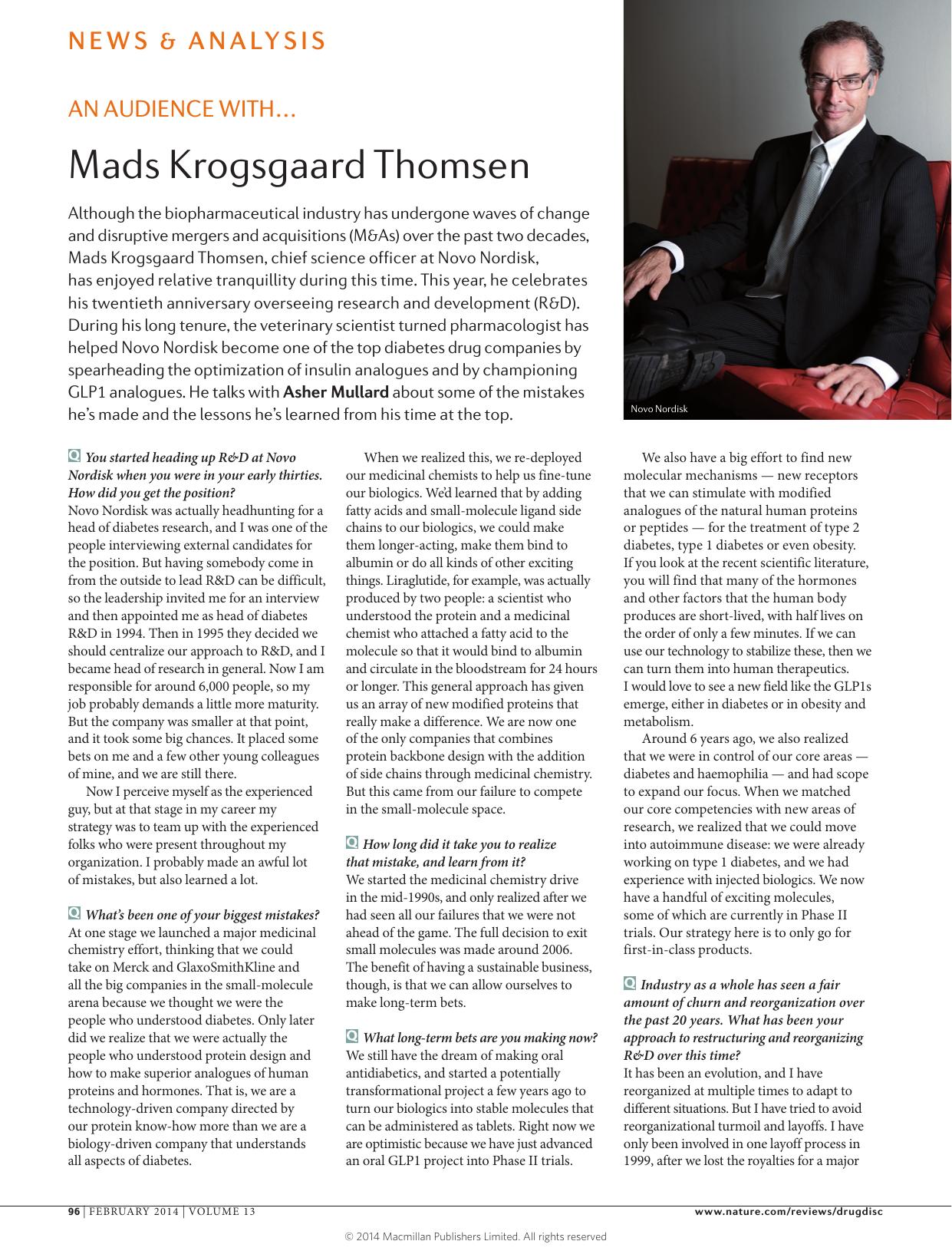An audience with...: Mads Krogsgaard Thomsen by Unknown