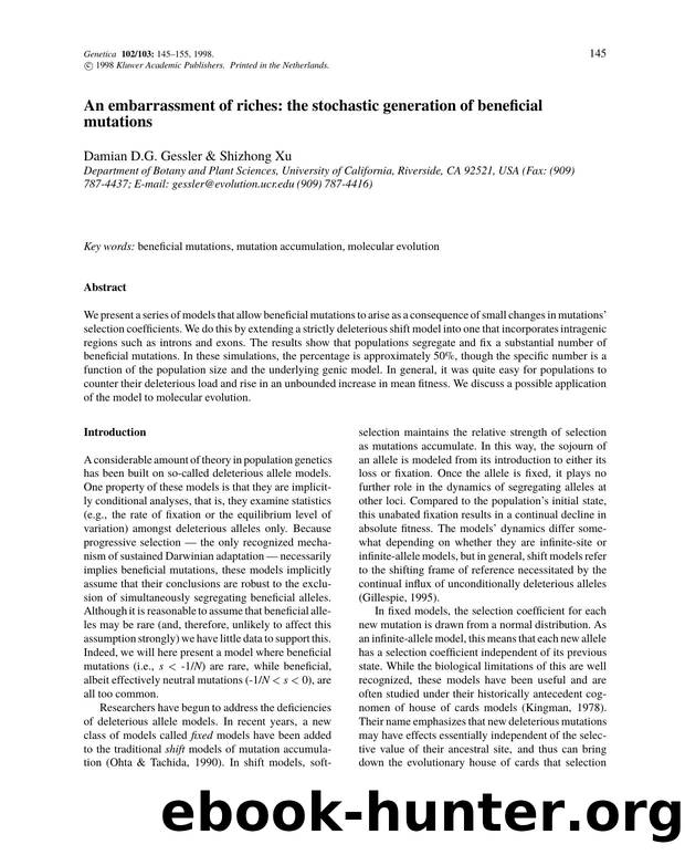 An embarrassment of riches: the stochastic generation of beneficial mutations by Unknown