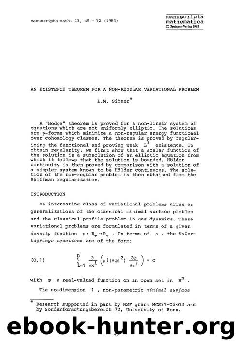 An existence theorem for a non-regular variational problem by Unknown